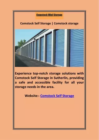 Comstock Self Storage