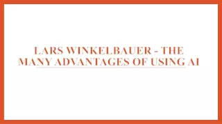 lars winkelbauer the many advantages of using ai