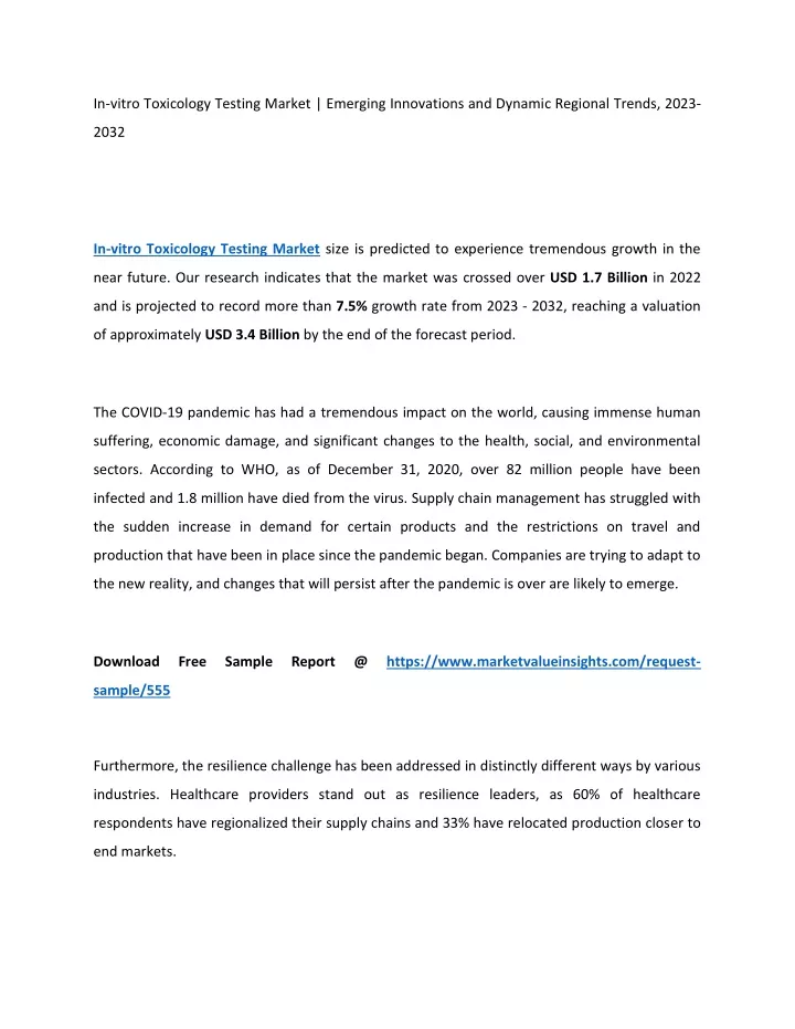 in vitro toxicology testing market emerging