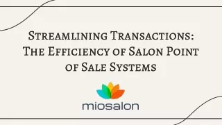 streamlining transactions the efficiency of salon