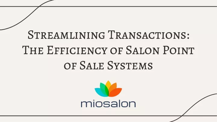 streamlining transactions the efficiency of salon