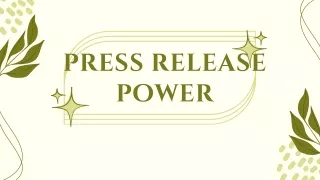 press release power