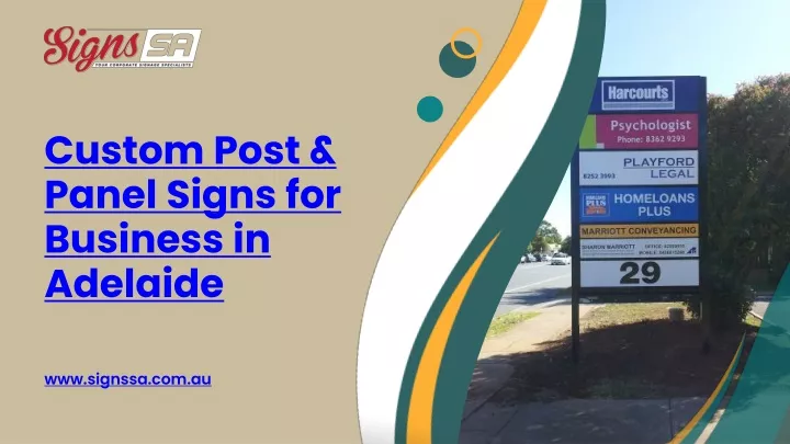 custom post panel signs for business in adelaide
