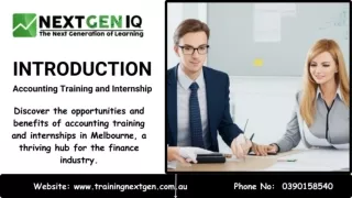 Accounting Training and Internship in Melbourne