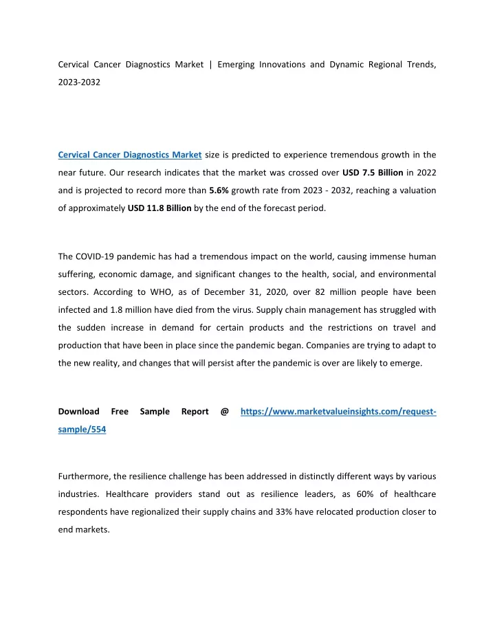 cervical cancer diagnostics market emerging