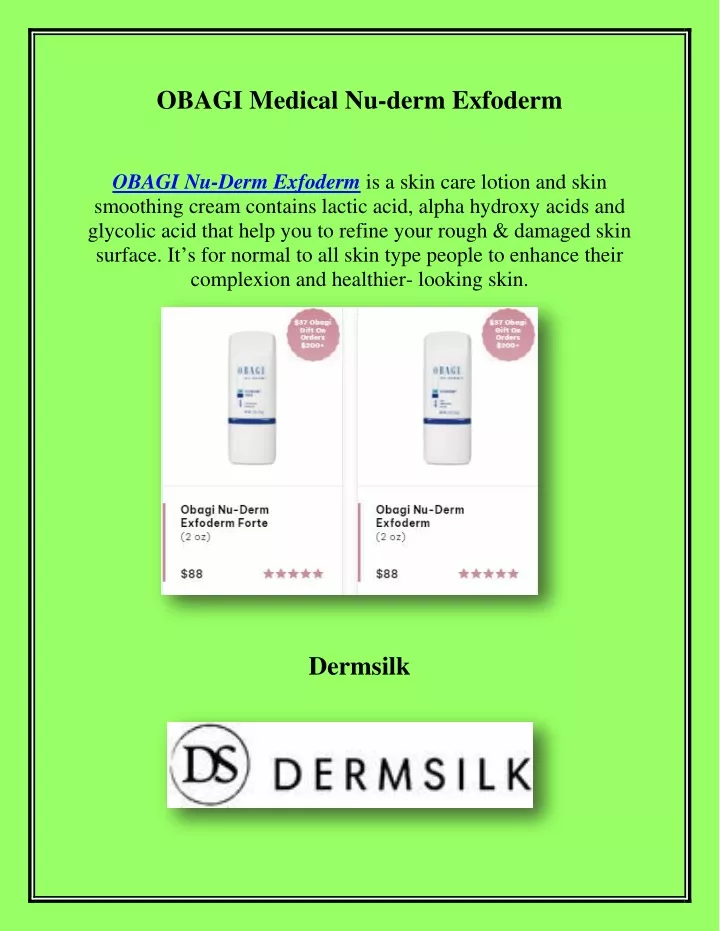 obagi medical nu derm exfoderm obagi nu derm