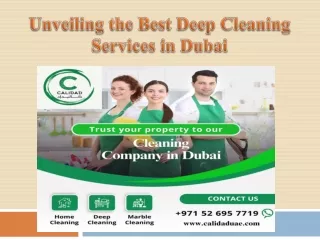 Unveiling the Best Deep Cleaning Services in Dubai