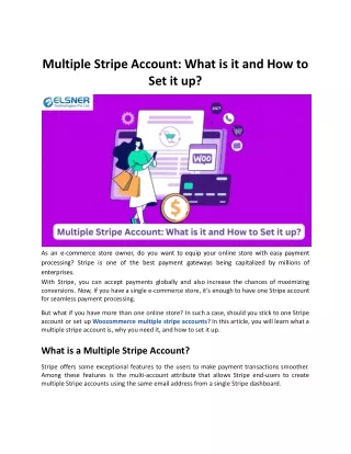 Setting Up Multiple Stripe Accounts: What They Are and How to Get Started