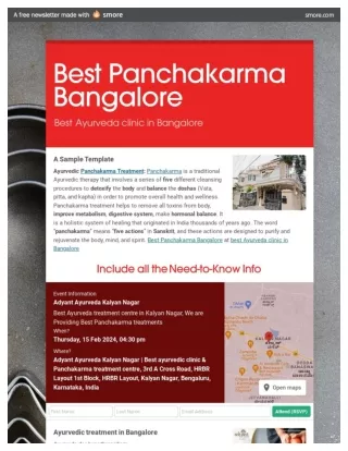 Best Panchakarma Bangalore