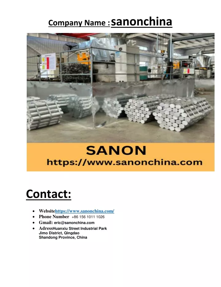 company name sanonchina