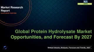 Protein Hydrolysate Market will reach at a CAGR of 10.4% from to 2027