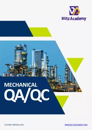 Mechanical QA QC course in Kerala | 100% Placement