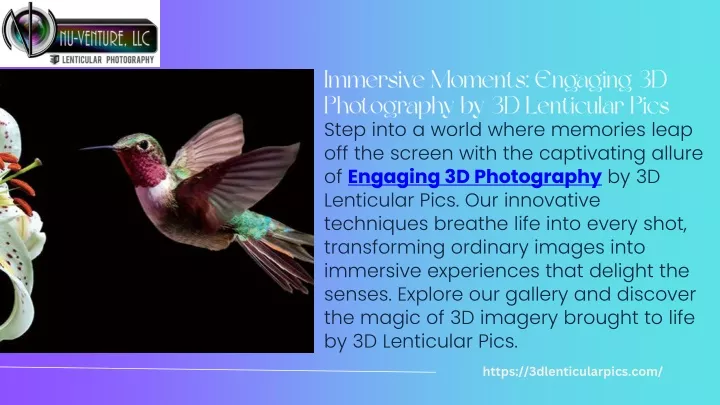 immersive moments engaging 3d photography