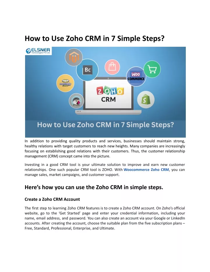 how to use zoho crm in 7 simple steps