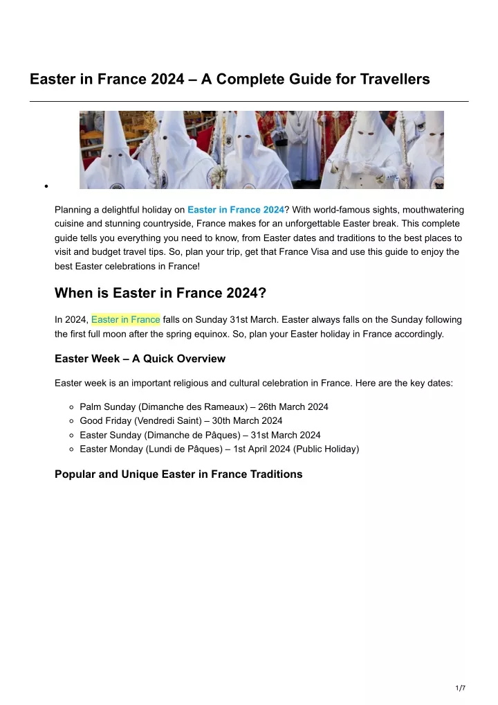 easter in france 2024 a complete guide