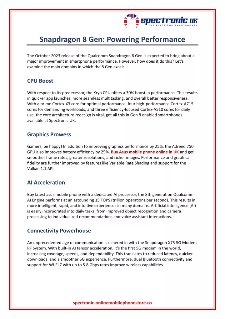 snapdragon 8 gen powering performance the october