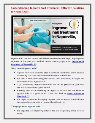 Ingrown nail treatment in Naperville, IL