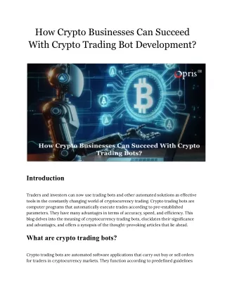 How Crypto Businesses Can Succeed With Crypto Trading Bots