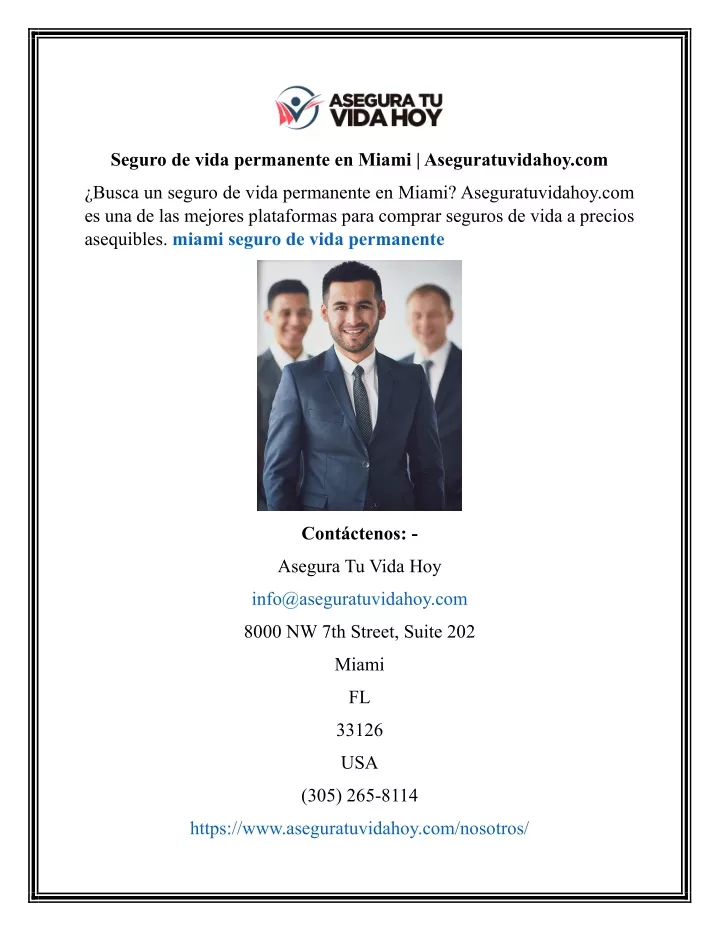 seguro de vida permanente en miami