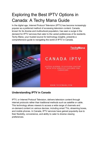 CANADA IPTV