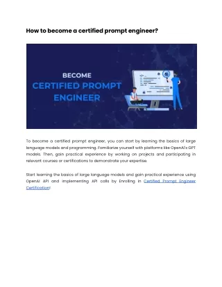 How to become an certified prompt engineer_