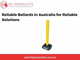Reliable Bollards in Australia for Reliable Solutions