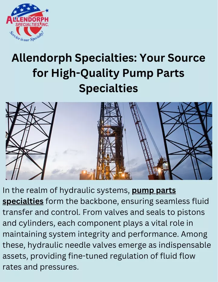 allendorph specialties your source for high