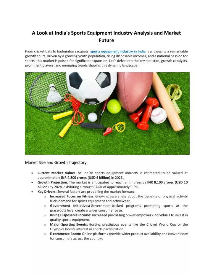 a look at india s sports equipment industry