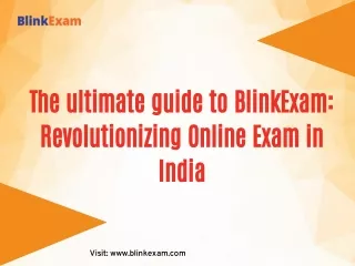 Conduct Online Examination System: BlinkExam