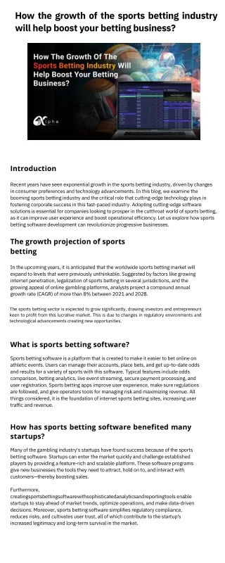 How the growth of the sports betting industry will help boost your betting busin