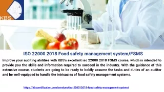 ISO 22000 2018 Food safety management system