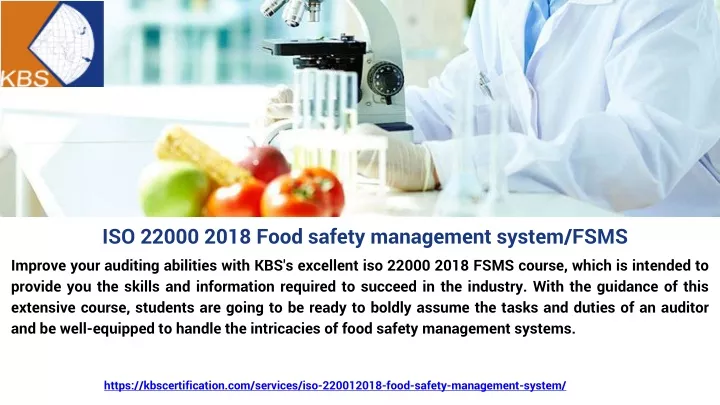 iso 22000 2018 food safety management system fsms