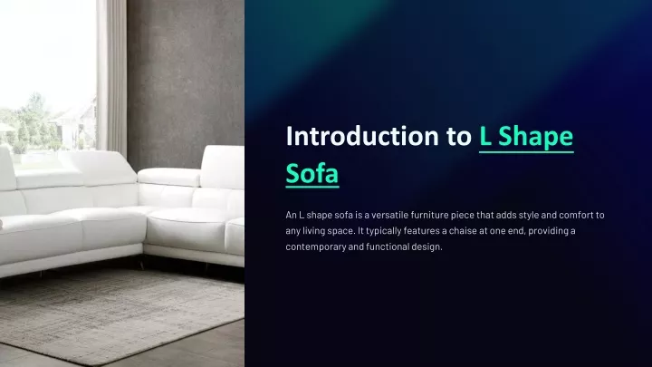 introduction to l shape sofa