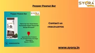 Pepper Peanut Bar ppt submission