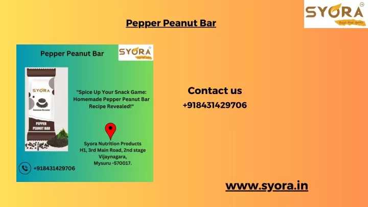 pepper peanut bar