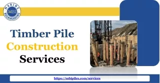 Premier Timber Pile Construction Services by Marine Bulkheading Inc.