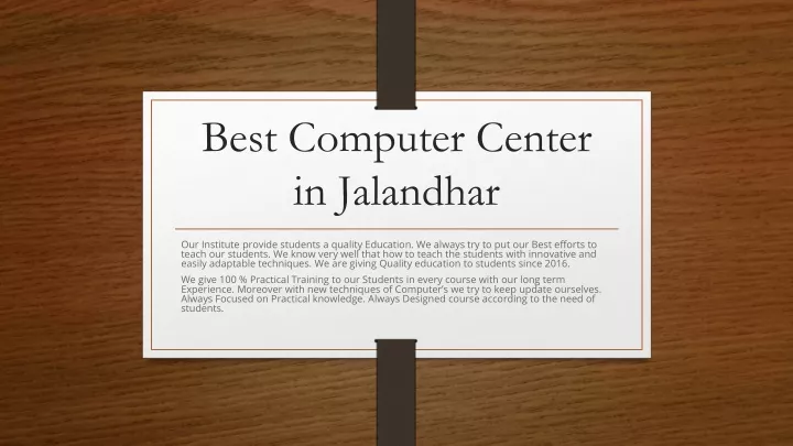 best computer center in jalandhar