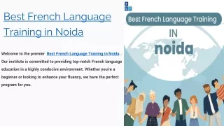 Enroll Best French Language Training in Noida