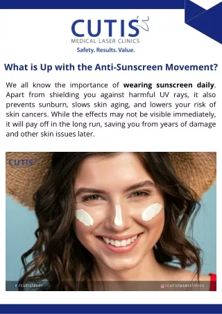 What is Up with the Anti-Sunscreen Movement