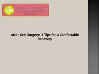 4 Tips for a Comfortable Recovery after oral surgery