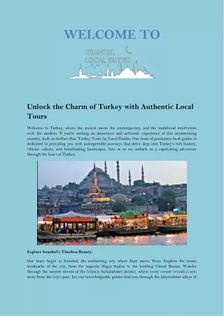 Discover the Best Turkey Tours with Local Guides