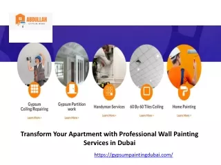 Transform Your Apartment with Professional Wall Painting Services in Dubai