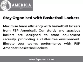 Stay Organised with Basketball Lockers