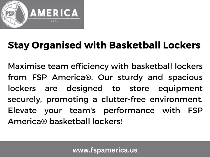 stay organised with basketball lockers