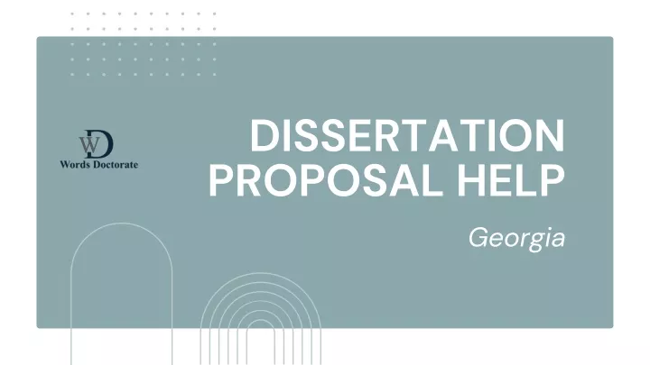 dissertation proposal help