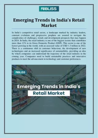 reBLISS-Emerging Trends in India's Retail Market