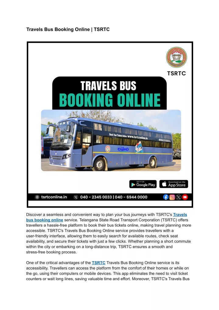 travels bus booking online tsrtc