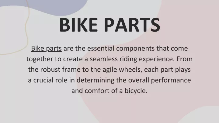 bike parts