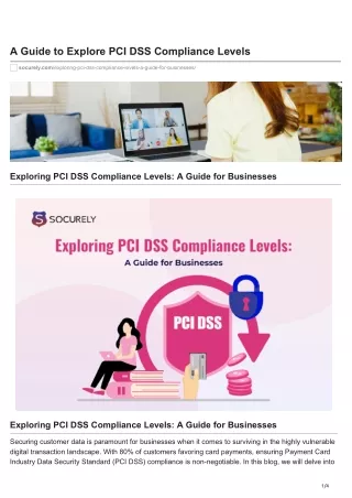 Exploring PCI DSS Compliance Levels: A Guide For Businesses