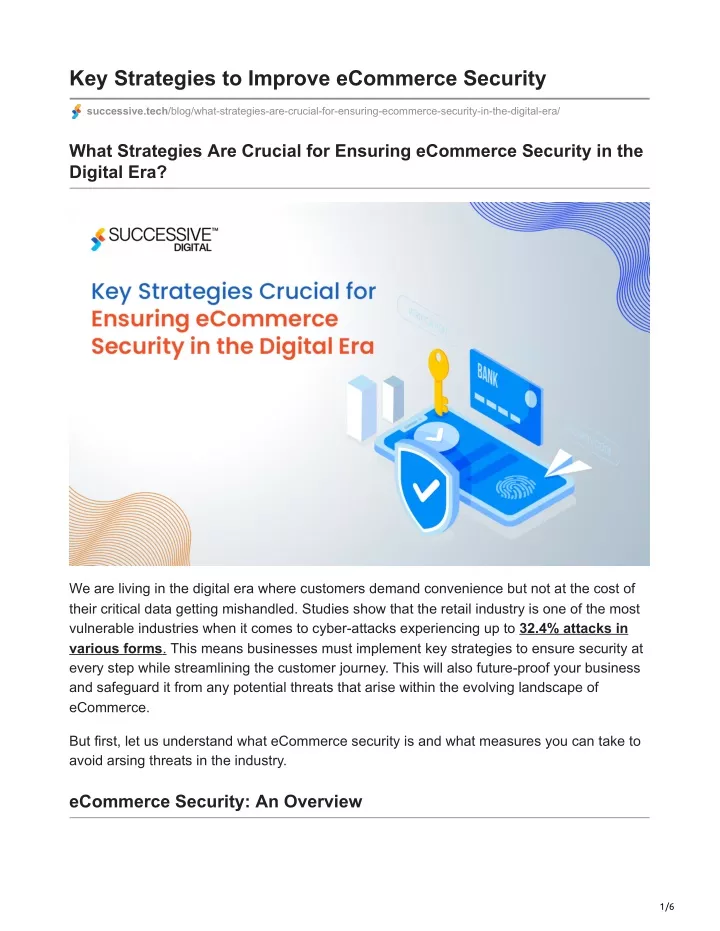 key strategies to improve ecommerce security